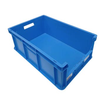 Magazijnbak, 600x400x215 mm, euronorm, blauw pp, gebruikt -, Ophalen of Verzenden, Gebruikt, Bak of Kist