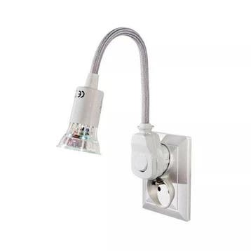 LED stekkerlamp - Met verstelbare arm - 185 Lumen - Grijs, Huis en Inrichting, Ophalen of Verzenden, Nieuw