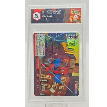 Spiderman Marvel - 1 Graded card - Weiß Schwarz Full art -, Nieuw