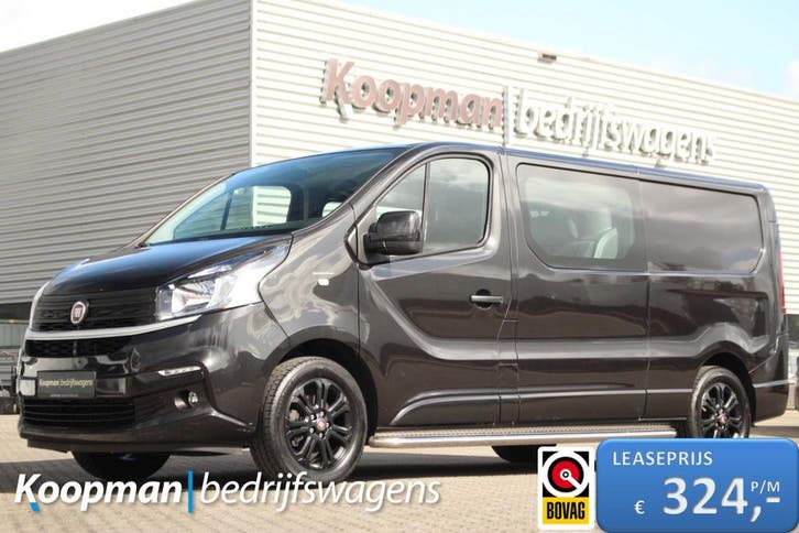 Fiat Talento 1.6MJ 126pk EcoJet, Auto's, Bestelauto's, Onderhoudsboekje, Lease, Handgeschakeld, Zwart, Fiat, Financial lease, Diesel