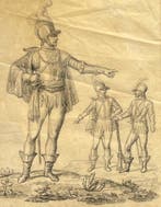 Ecole Française (XIXe) - Etude de Soldats - militaires -