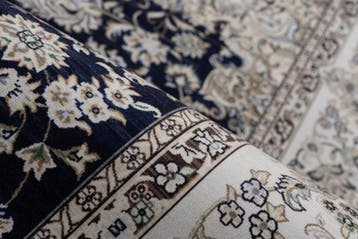 Wasbaar Vloerkleed | Dunya | Medaillon | Navy | 120x170 cm, Verzenden, Nieuw