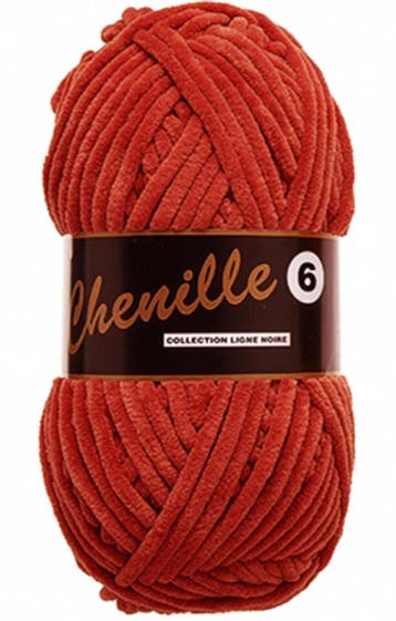 Lammy Yarns Chenille 6 - 30 Steenrood - Fluweelzacht Garen, Ophalen of Verzenden, Nieuw