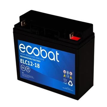 Ecobat AGM VRLA Light Cycle accu | ELC12-18 | 12V 18Ah, Ophalen of Verzenden, Nieuw