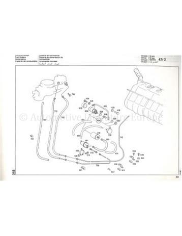 1982 MERCEDES BENZ SL KLASSE ONDERDELENHANDBOEK, CHASSIS |, Auto diversen