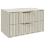 Wastafelkast Rimini 80 cm - Beige -  Badmeubel met Lades, Huis en Inrichting, Verzenden, Nieuw, Wastafelkast
