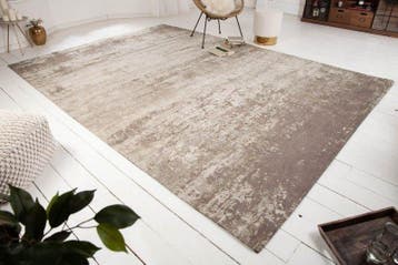 Vintage katoenen tapijt MODERN ART XXL 350x240cm beige-grijs, Huis en Inrichting, Stoffering | Tapijten en Kleden, Ophalen of Verzenden