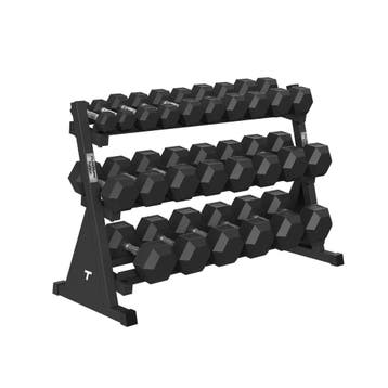 Tunturi Platinum Hex Rubber Dumbbell, 2,5, Sport en Fitness, Fitnessmaterialen, Verzenden, Nieuw, Dumbbell
