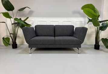 Brühl Moule Sofa grijs slaapbank showroommodel, Tweepersoons, Ophalen of Verzenden, Zo goed als nieuw, Rechte bank