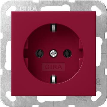 Gira Systeem 55 Rode SCHUKO Stopcontact 16A 250V - 4455108, Verzenden, Nieuw, Overige typen