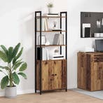vidaXL Boekenkast Oud Hout 60 x 24 x 161 cm Bewerkt hout, Huis en Inrichting, Kasten | Boekenkasten, Minder dan 50 cm, Verzenden