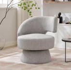 Moderne Draaistoel – Grijs , 77 cm Hoog &amp; 360° Draaibaar, Huis en Inrichting, Stoelen, Verzenden, Nieuw, Hout, Eén