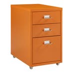 Kantoorkast Kökar op wielen 48x28x41 cm oranje [en.casa], Zakelijke goederen, Verzenden, Nieuw in verpakking