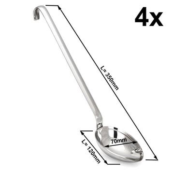 GGM Gastro | (4 stuks) Serveerlepel - Lengte: 35cm - RVS |, Verzenden, Nieuw, Overige typen