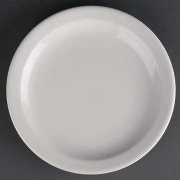 Witte porselein Borden | 20 cm (12 stuks), Verzenden