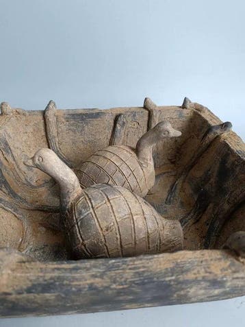 Oud-Chinees, Han-dynastie Keramiek Aardewerken figuur van