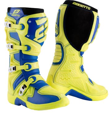 Bogotto MX-6 Blauw Geel Crosslaarzen, Laarzen, Nieuw met kaartje, Bogotto, Heren