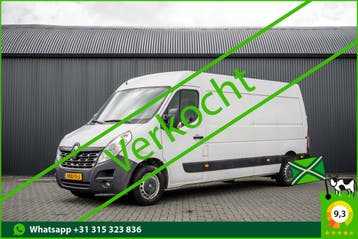 Renault Master 2.3 dCi 130 PK | L3H2 | 3-Zits | Camera | Cru, Stof, Gebruikt, Renault, Wit