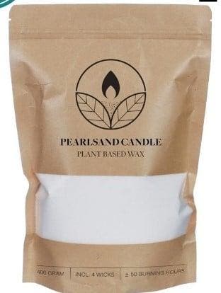 Kaarsenzand Pearl Sand Wit inclusief 4 lonten 400 g, Ophalen of Verzenden, Nieuw