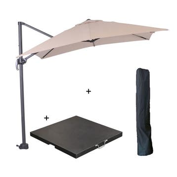 Garden Impressions Hawaii zweefparasol S 250x250 - donker, Verzenden, Nieuw