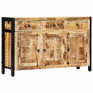vidaXL Dressoir 120x35x76 cm massief mangohout, Verzenden, Nieuw, Overige houtsoorten, Minder dan 50 cm