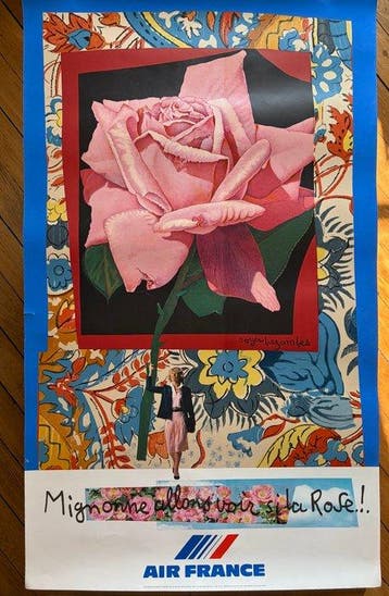 Roger Bezombes - Affiche ORIGINALE AIR FRANCE – Mignonne,