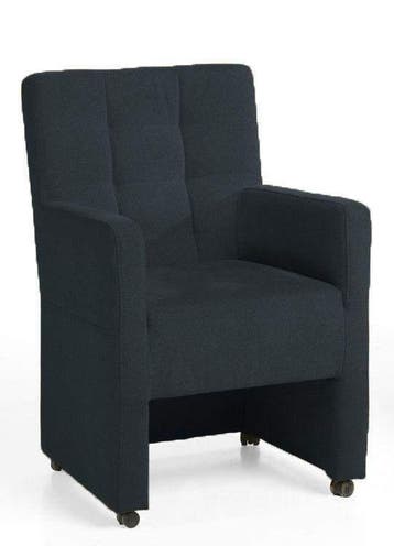 Eetkamerstoel Peter - eetkamerstoelen - Antraciet, Nieuw, Stof