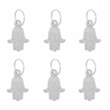 Haarspeld haarringen 1,5cm - Bedel Hamsa Hand - Zilver - Set, Nieuw