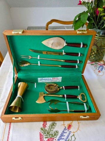 Vintage Thailand Servier- & Bar-Besteckset (8 Teile) –