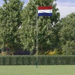 vidaXL Vlag met vlaggenmast Nederland 6,08 m aluminium, Diversen, Vlaggen en Wimpels, Verzenden, Nieuw