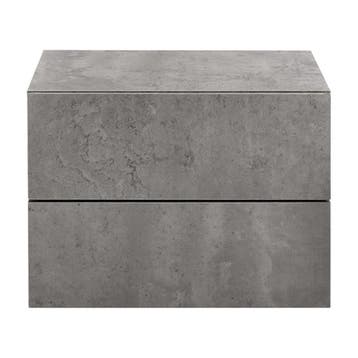 Nachtkastje zwevend Ampfing 40x29x30 cm betonkleurig [en.cas, Verzenden, Nieuw