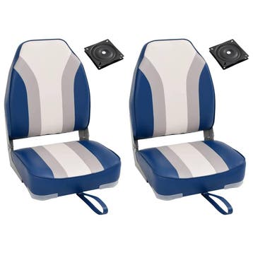 vidaXL Bootstoelen inklapbaar 2 st met hoge rugleuning, Watersport en Boten, Verzenden, Nieuw
