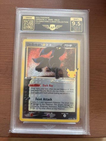 Pokémon - 1 Graded card - Umbreon 17/17 Foil, Promo card -, Nieuw