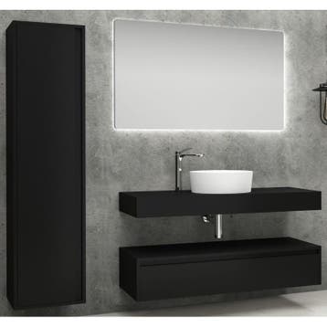 Badmeubel Neo Zwart 120CM (Badkamermeubels), Ophalen of Verzenden, Nieuw