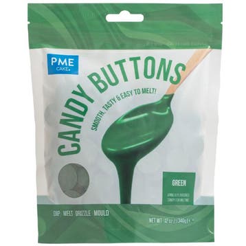 PME Candy Buttons Donkergroen 340g, Hobby en Vrije tijd, Verzenden, Nieuw