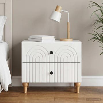 vidaXL Nachtkastje Hoogglans Wit 62 x 34,5 x 48 cm Bewerkt, Huis en Inrichting, Slaapkamer | Nachtkastjes, Minder dan 45 cm, Verzenden