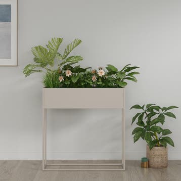 Plantenstandaard Joensuu 80x80x25 cm staal lichtgrijs [en.ca, Tuin en Terras, Verzenden, Nieuw