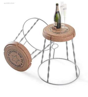 2x champagne crown chair, Nieuw