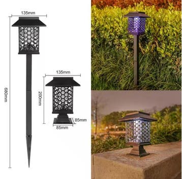 Solar Muggenlamp – Waterdichte UV Muggenverdelger met Zonnep, Verzenden, Nieuw