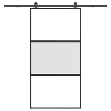 vidaXL Schuifdeur met beslag 102,5x205 cm gehard glas en, Doe-het-zelf en Verbouw, Deuren en Horren, Verzenden, Nieuw