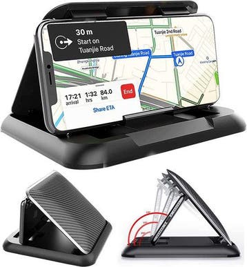 Telefoonhouder auto – Dashboard plakmontage – 360°, Telecommunicatie, Telefoonhouders, Ophalen of Verzenden, Nieuw