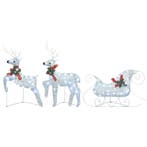 Kerstfiguren rendier & slee - retourdeal 74% korting, Ophalen of Verzenden, Gebruikt