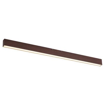 Moderne plafondlamp walnoot hout incl. LED 3-staps dimbaar, Verzenden, Nieuw