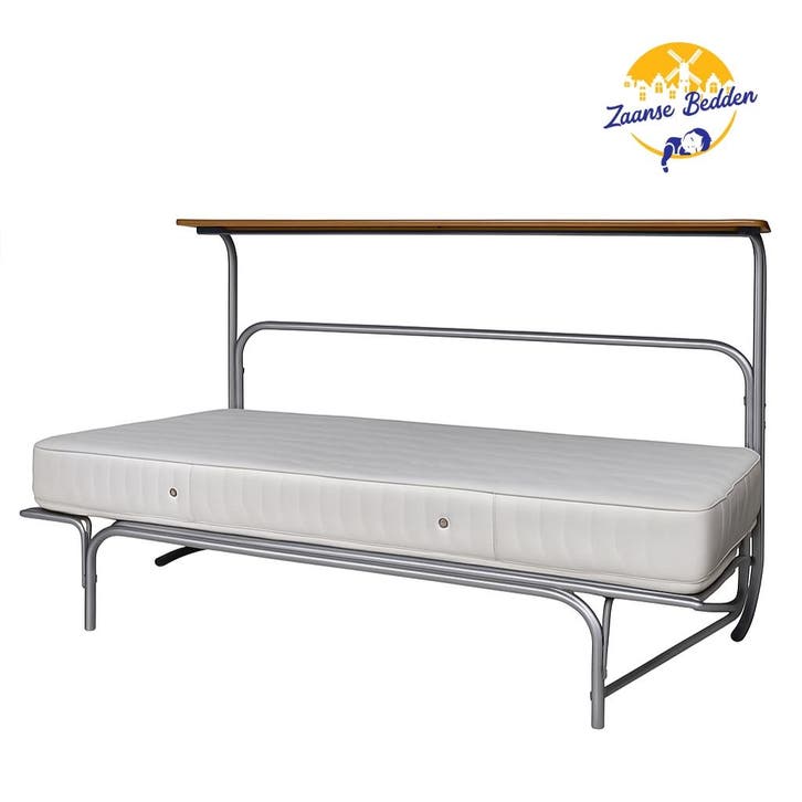 Opklapbed met dwarsgespannen spiraalbodem, Huis en Inrichting, Slaapkamer | Bedden, Nieuw, Metaal, Verzenden