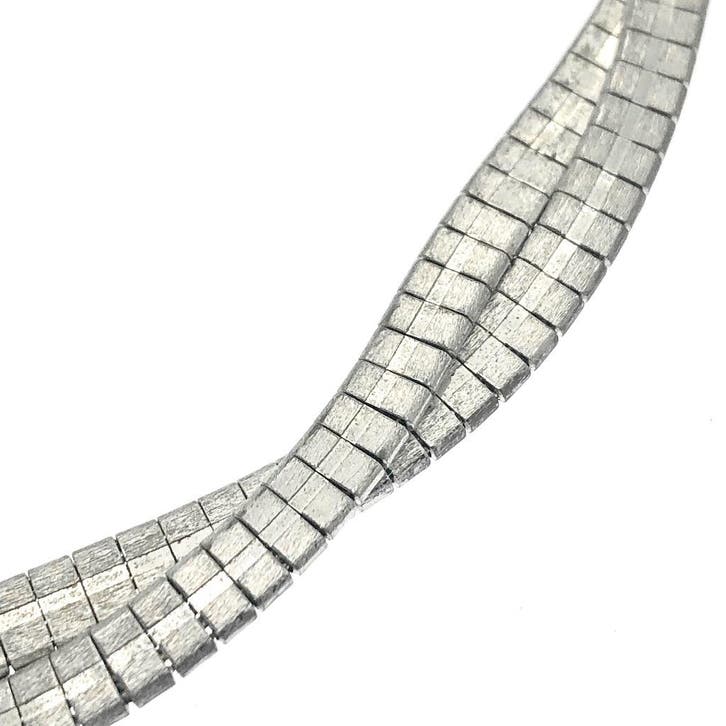 Zilveren fantasie boa collier (Ketting), Sieraden, Tassen en Uiterlijk, Kettingen, Zilver, Gebruikt, Zilver, Ophalen of Verzenden