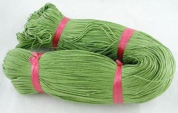10 meter Waxkoord katoen 1 mm – appelgroen, Ophalen of Verzenden, Nieuw, Draad