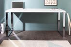 Modern Bureau WIT BUREAU 160cm Witte Hoogglans Bureautafel -, Ophalen of Verzenden, Nieuw