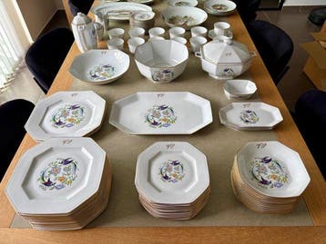 Domino Limoges - Tafelservies voor 12 (72) - Porselein