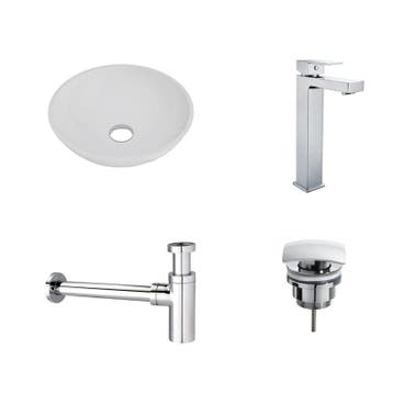 Sani Royal Solid Surface Waskomset Aquino rond, Nieuw