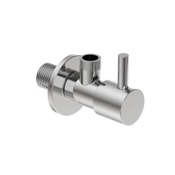 Hoekstopkraan 1/2x3/8 mm met rozet Chroom, Verzenden, Nieuw